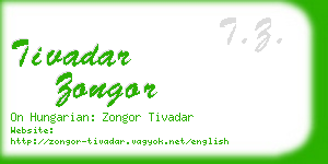 tivadar zongor business card